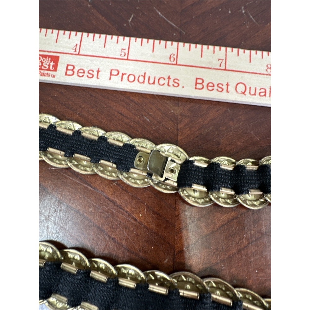 Vintage Gold Tone Concho Stretch Belt Sea Stars Shells Small? Stretches Out! - Picture 8 of 11